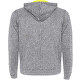 gris heather / jaune fluo