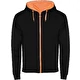 solid svart / fluor orange